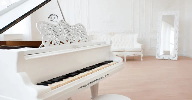 an image of white grand piano
